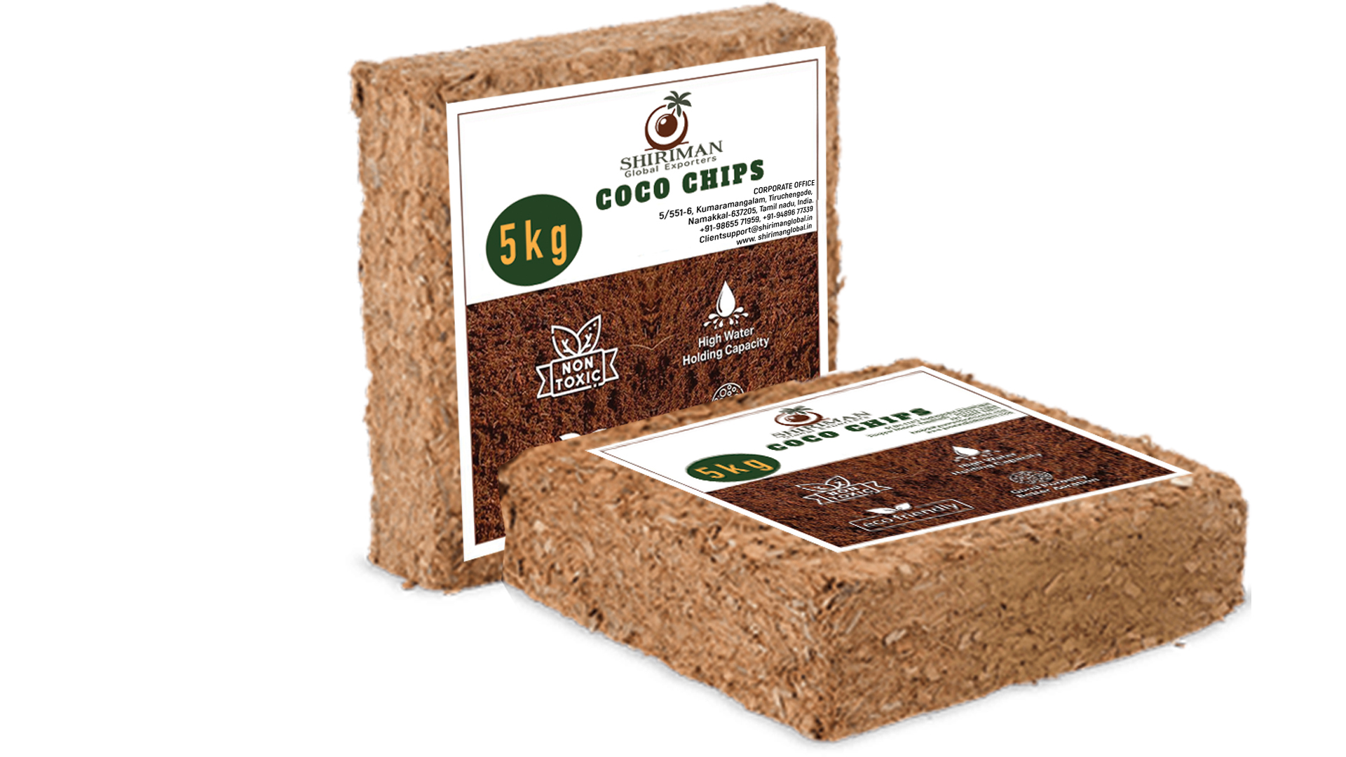 Coco Coir Husk Chips / Coco Peat Briquette